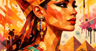 Nofretete – Ägyptische Königin im Pop-Art-Stil